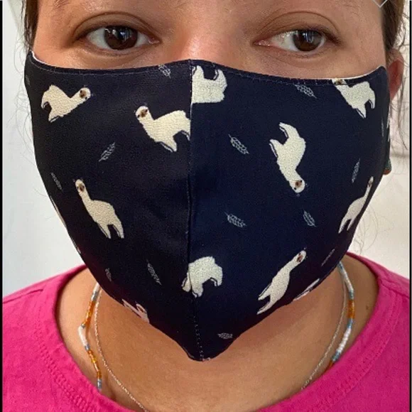 Llama Print Face Mask