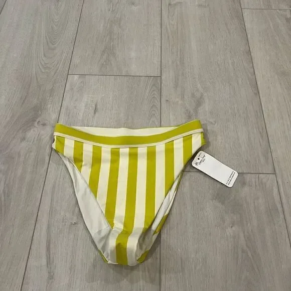 NWT Dippin' Daisy's High Waisted Bikini Bottoms- Citrus Stripes size S