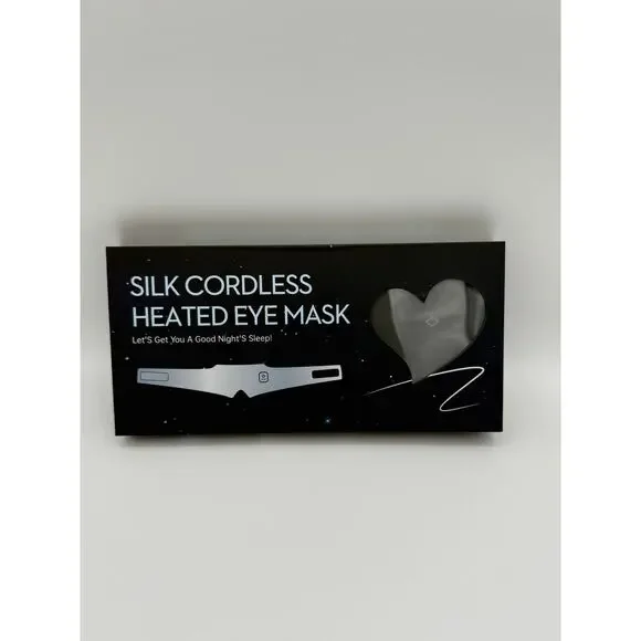 Silk Cordless Heated Eye Mask Card Washable Sleep Warm Compress for Men & Women