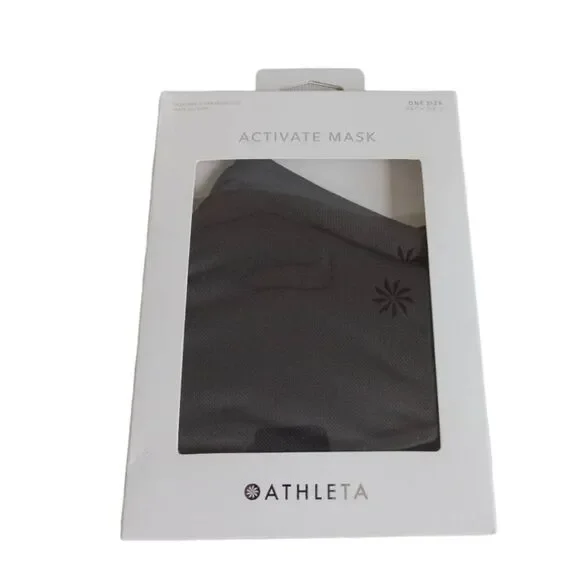 Athleta OS Pack of 2 Charcoal Gray Lightweight Particle Blockin Activate Mask