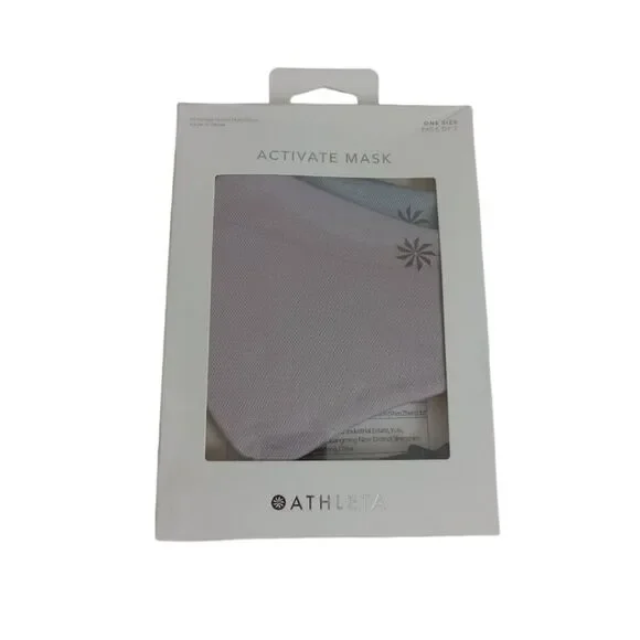 Athleta Pack of 2 Purple & Blue Gray Lightweight Particle Blocking Activate Mask