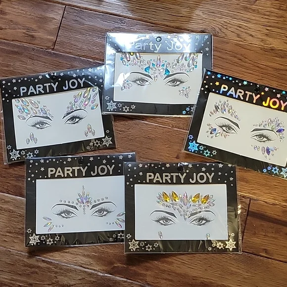 Stick on Rhinestone designs for face