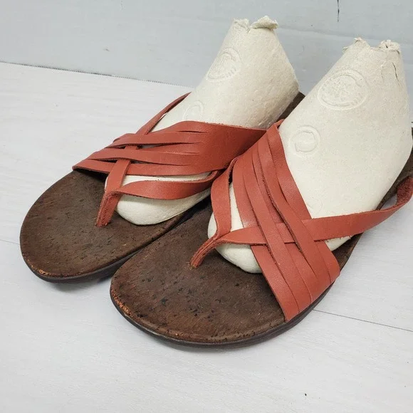 Merrell Redwood Womens Size 8 Leather Cork Comfort Thong Sandals