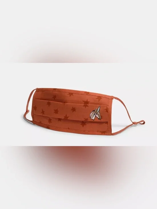 Coach Kids Orange Star Unicorn Face Mask
