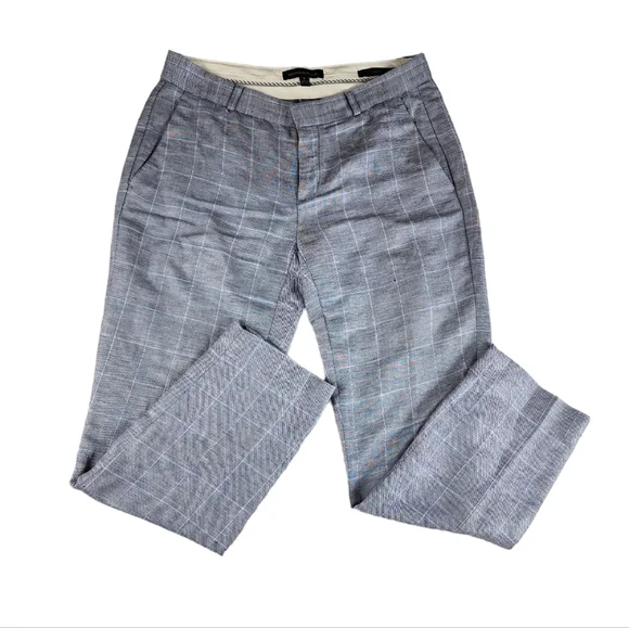 Banana Republic Avery Dress Pants Slacks Blue Plaid Women's Size 0