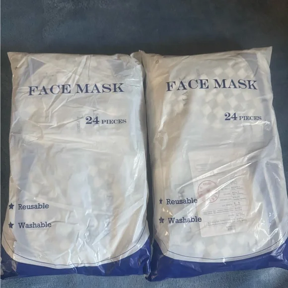 Reusable Washable Face Masks - 48 Pieces