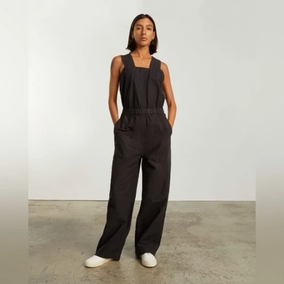 Everlane Black The Fatigue Apron Jumpsuit 0