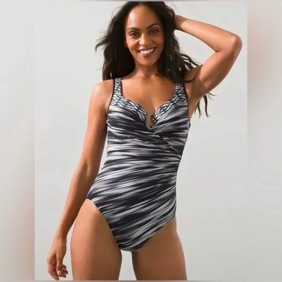 Miraclesuit Escape Warp Speed One-Piece Slimming Swimsuit Women’s Size US‎ 10