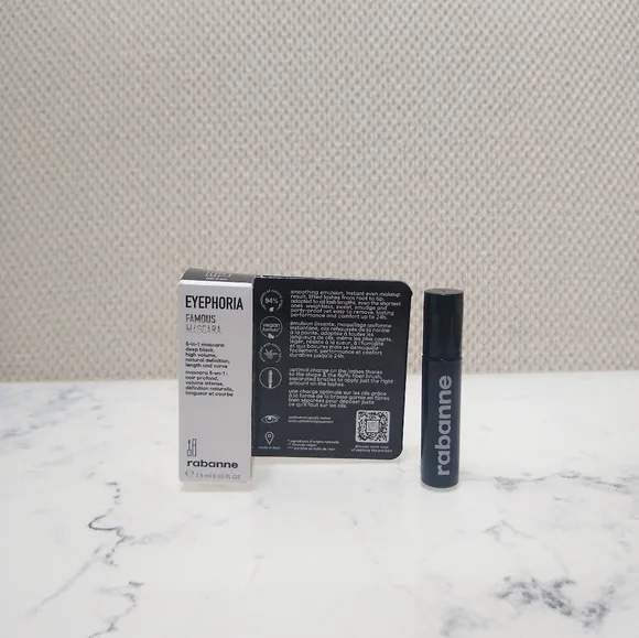 Paco Rabanne EYEPHORIA Famous Mascara 5-In-1 DEEP BLACK Mascara Mini 0.05 oz New