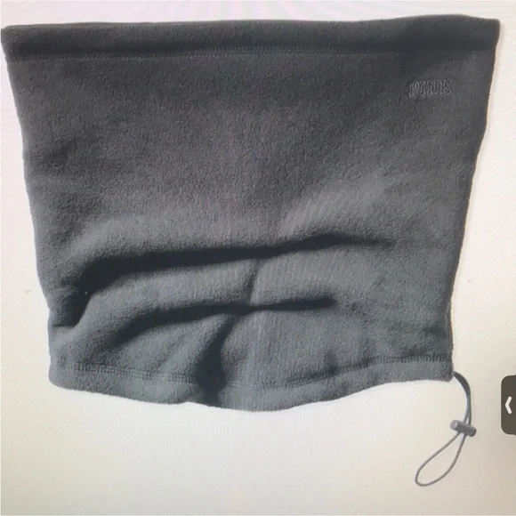 Pink Victoria’s Secret Black Polar Fleece Neck Gaiter New