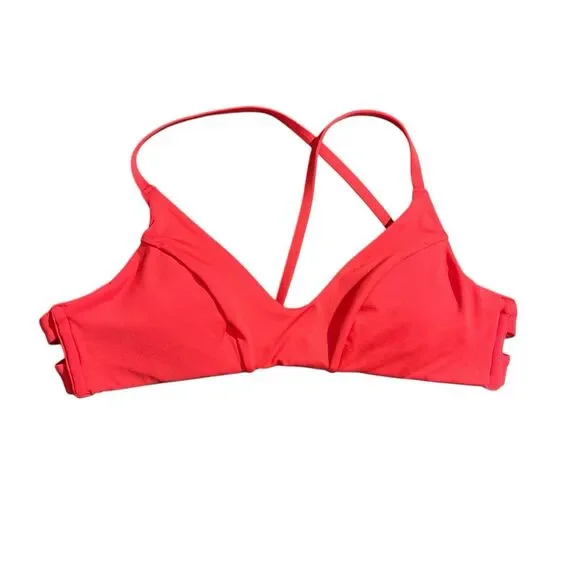 ATHLETA triangle bikini top A-C Orange NWT Sz XS