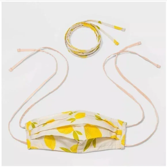 Wild Fable Fabric Mask Lemon Print Interchangeable