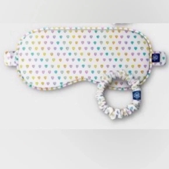Roller Rabbit x Target sleep mask and hair tie hearts - rare
