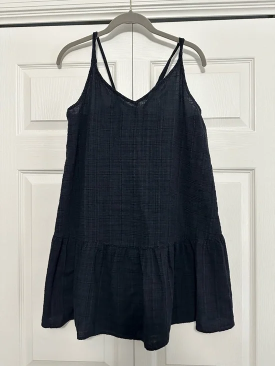 Rip Curl‎ Gauze Tie-back Ruffle Hem Swim Cover-up in Black Size XL VGUC