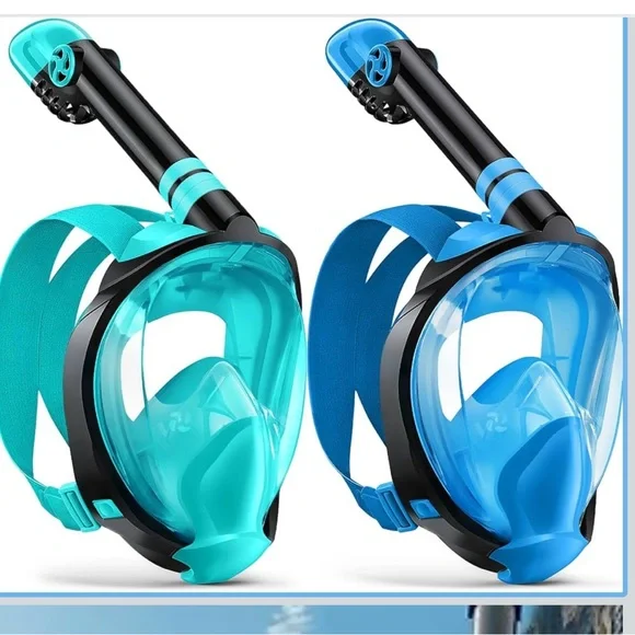Full Face Snorkel Mask Adults,Dry-Top Snorkeling Gear with Camera Mount,Foldable