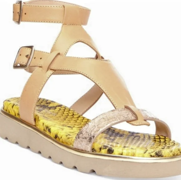 Donald Pliner Lido Gold Platino Metallic Sandal