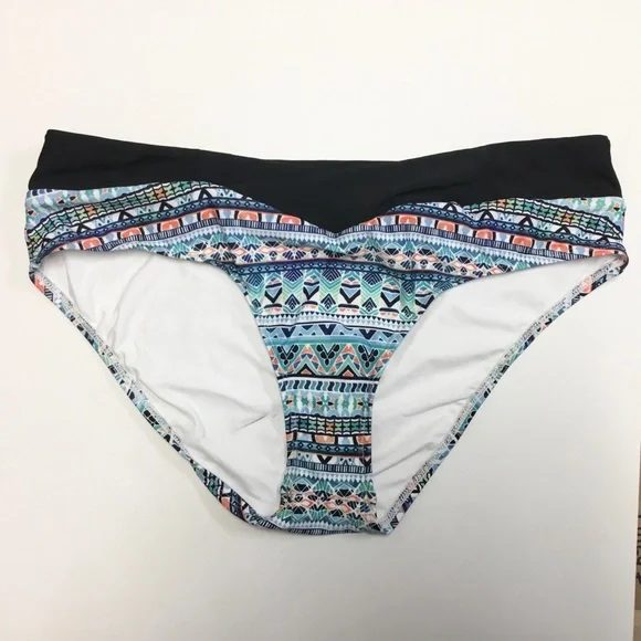 NWOT Women’s Next Splice Midrise Full Coverage Bikini Bottom - XL