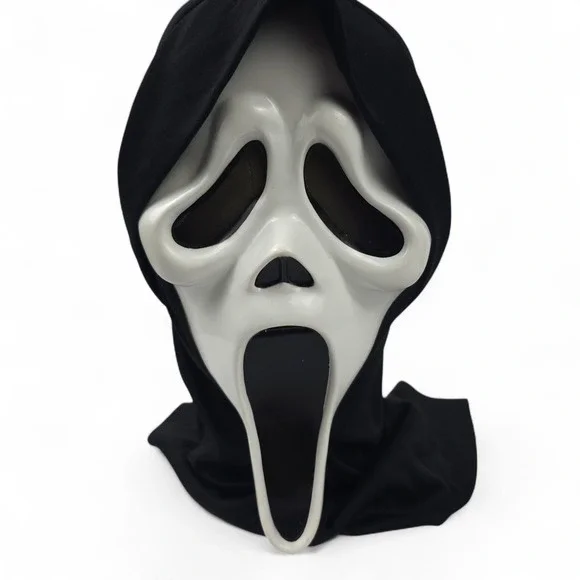 2013 Fun World Scream Ghost Face Mask Shroud Halloween Slasher Horror Cosplay
