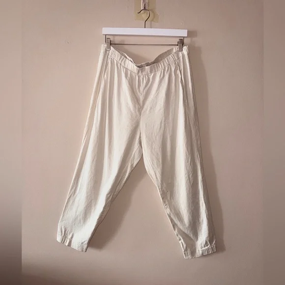 Babaton Aritzia Beige Pull On Linen Blend Pants - 1x