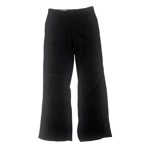Banana Republic Black Linen Pants Size 0 Mid High Rise Summer Spring Lagenlook