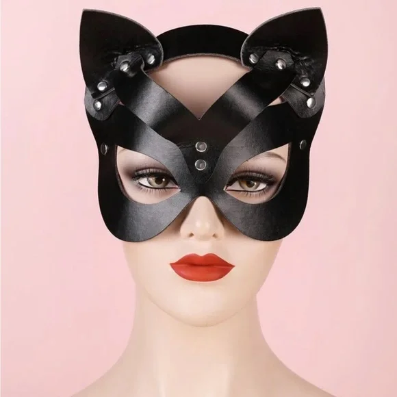 Faux Leather Halloween Costume Eye Shield