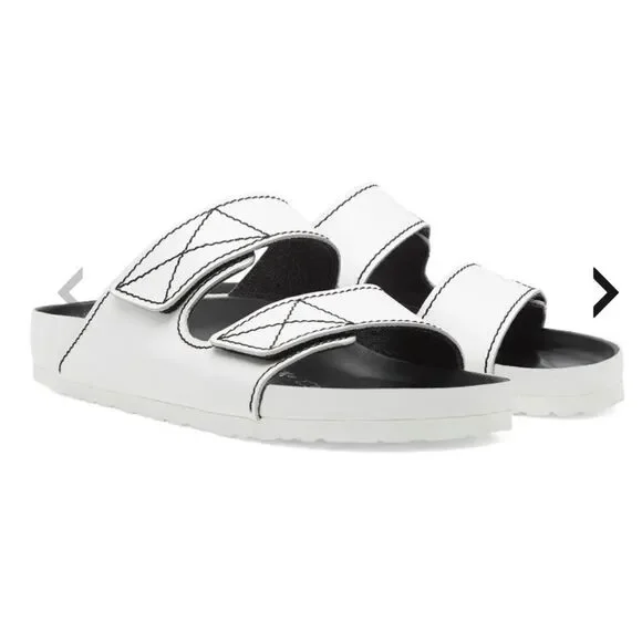 Birkenstock x Proenza Schouler Arizona Natural Leather Sandals Size 35 White