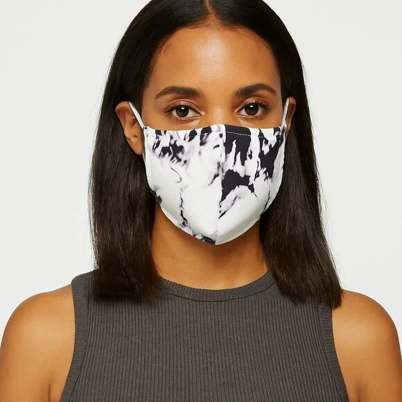 White/Purple Marble Print Facemask NWOT Work School Comfort Breathable Gift