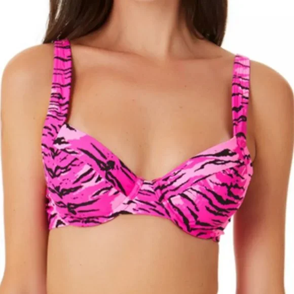 California Waves Topaz Tiger Underwire Bralette Bikini Top