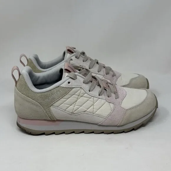 Merrell Alpine Shoes Womens 8.5 Oyster White Rose Pink Lace Up Sneakers