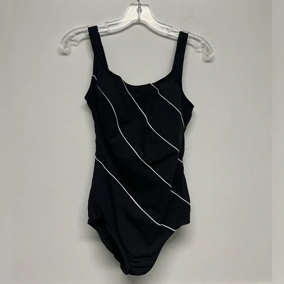 Black One-Piece Vintage Swimsuit
