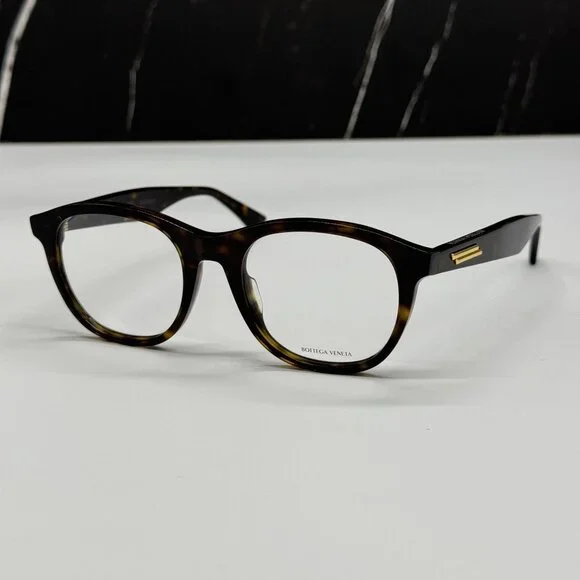 NEW BOTTEGA VENETA BV1130OA 002 HAVANA ROUND WOMEN EYEGLASSES
