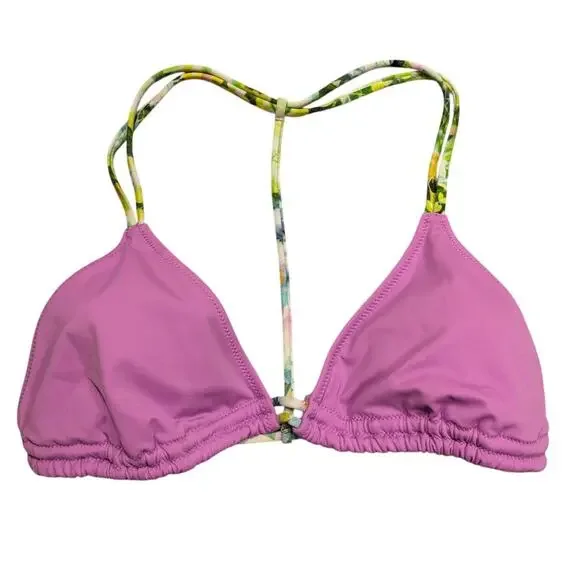 Victoria's Secret‎ Bikini Top Women's Large Purple Racer String Y2K EUC