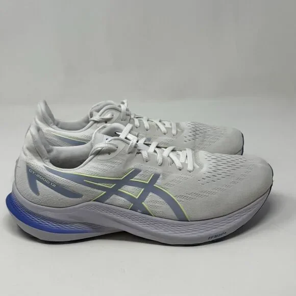 Asics GT-2000 12 Sneakers Womens 11 White Blue Lightweight Running Shoes