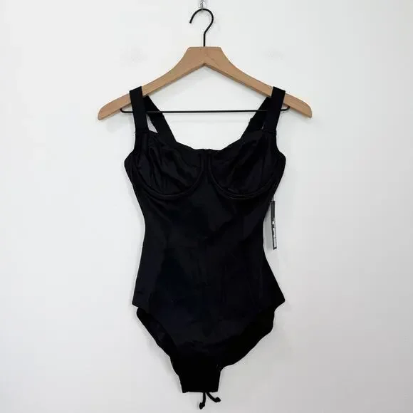 NWT Ta3 Lifty One Piece Swimsuit in Black Size Small Regular Long D/DD