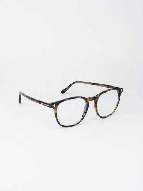 Tom Ford Women Eyeglasses Coloured Havana Square FT5832-B 055 NEW AUTHENTIC