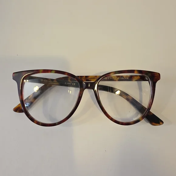 Authentic Christian Dior Montaigne 17 Cat-Eye Eyeglasses Tortoise Shell 51-16-14