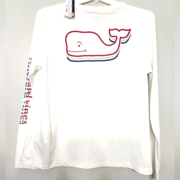 NWT Vineyard Vines Long-Sleeve Whale Swim Shirt