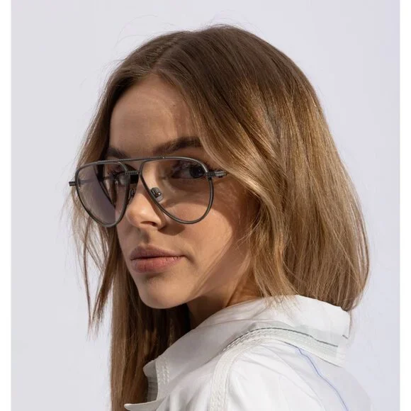 NWT VALENTINO EYEGLASSES AVIATOR UNISEX SILVER EYEWEAR