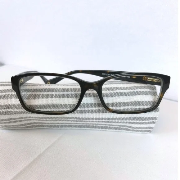 Coach Brooklyn HC 6040 Dark Tortoise Eyeglasses Frames 52-16-135 5001‎