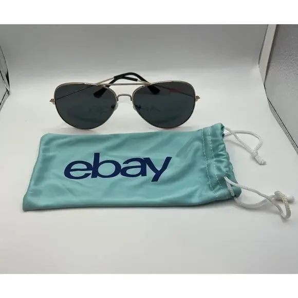eBayana Aviator Sunglasses eBay Logo With eBay Bag SWAG Reseller Metal Frame