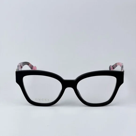 Gucci GG1424O 012 BRAND NEW Eyeglasses Black Pink Cat Eye Women