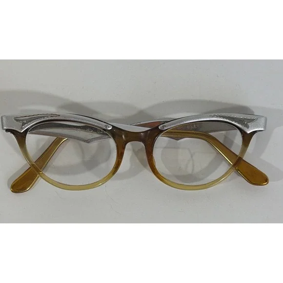 ALUMINUM Eyeglass FRAMES - - 1960'S RETRO Lady's-VINTAGE 5.5