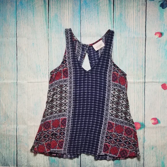 Lucy Love mixed print sleeveless top size …