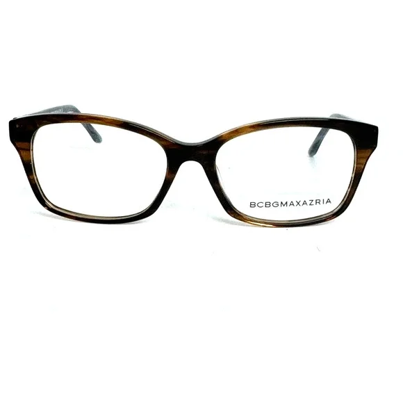BCBGMAXAZRIA Merissa‎ Brown Horn Eyeglasses Frame 53-16-140mm H17623