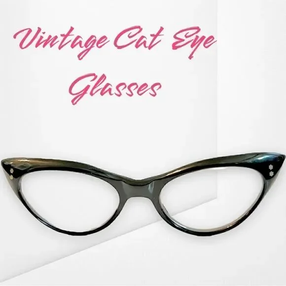 Vintage cat frame glasses by France Swank. Mint condition.