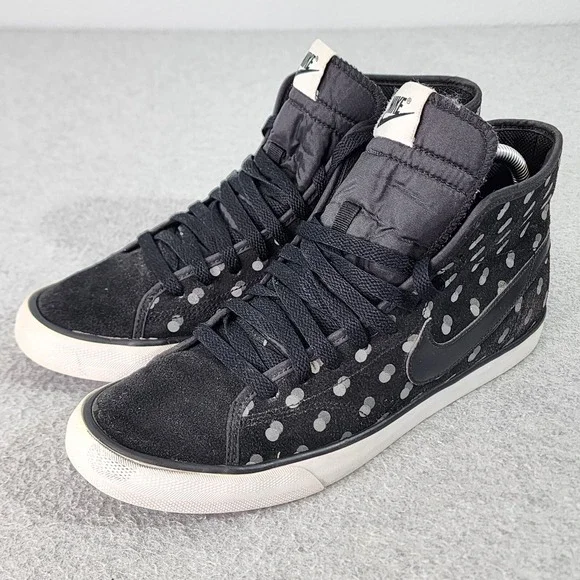 Nike Primo Court Mid‎ Prem Sneakers Womens 9 Black Mid Top Trainers (768866-003)