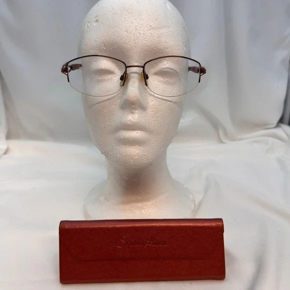 Sophia Loren M210 Eyeglass Frames Womens Mauve Rose Gold 52-17-135 w/Case