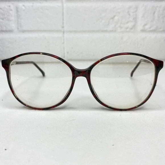 VTG Logo‎ Paris Maroon, Green & Clear Mixed Plastic Eyeglass Frames H2635