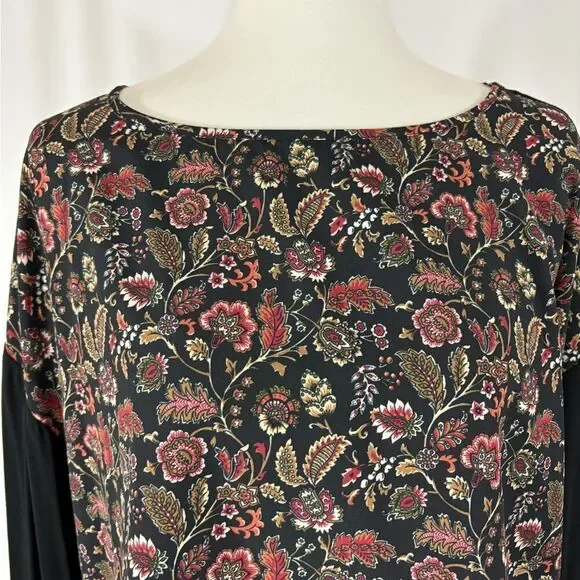 C Wonder Paisley/Floral Long Sleeve Top