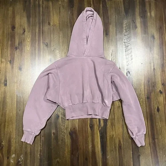 Tna by Artizia Wide Hem, Long Sleeve Cropped Hoodie Sweatshirt, Women's Size 2XS